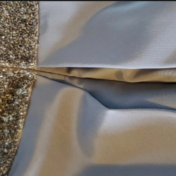 Pamella Roland Illusion Sequin & Faille A Line Gown - Picture 5 of 9